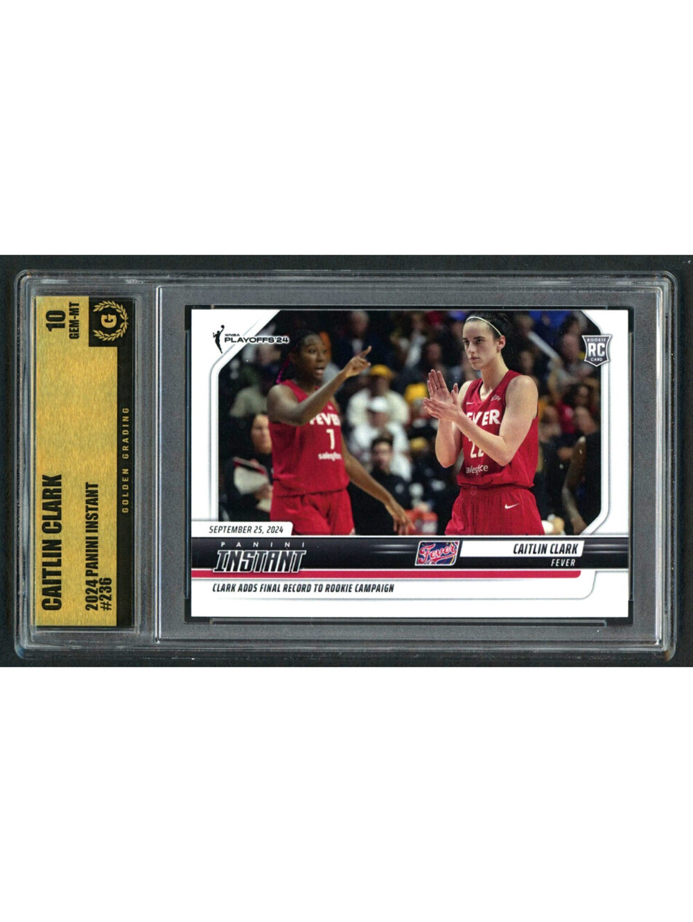 2024 Panini Instant WNBA #236 Caitlin Clark Playoffs Fever (RC) Gem Mint 10